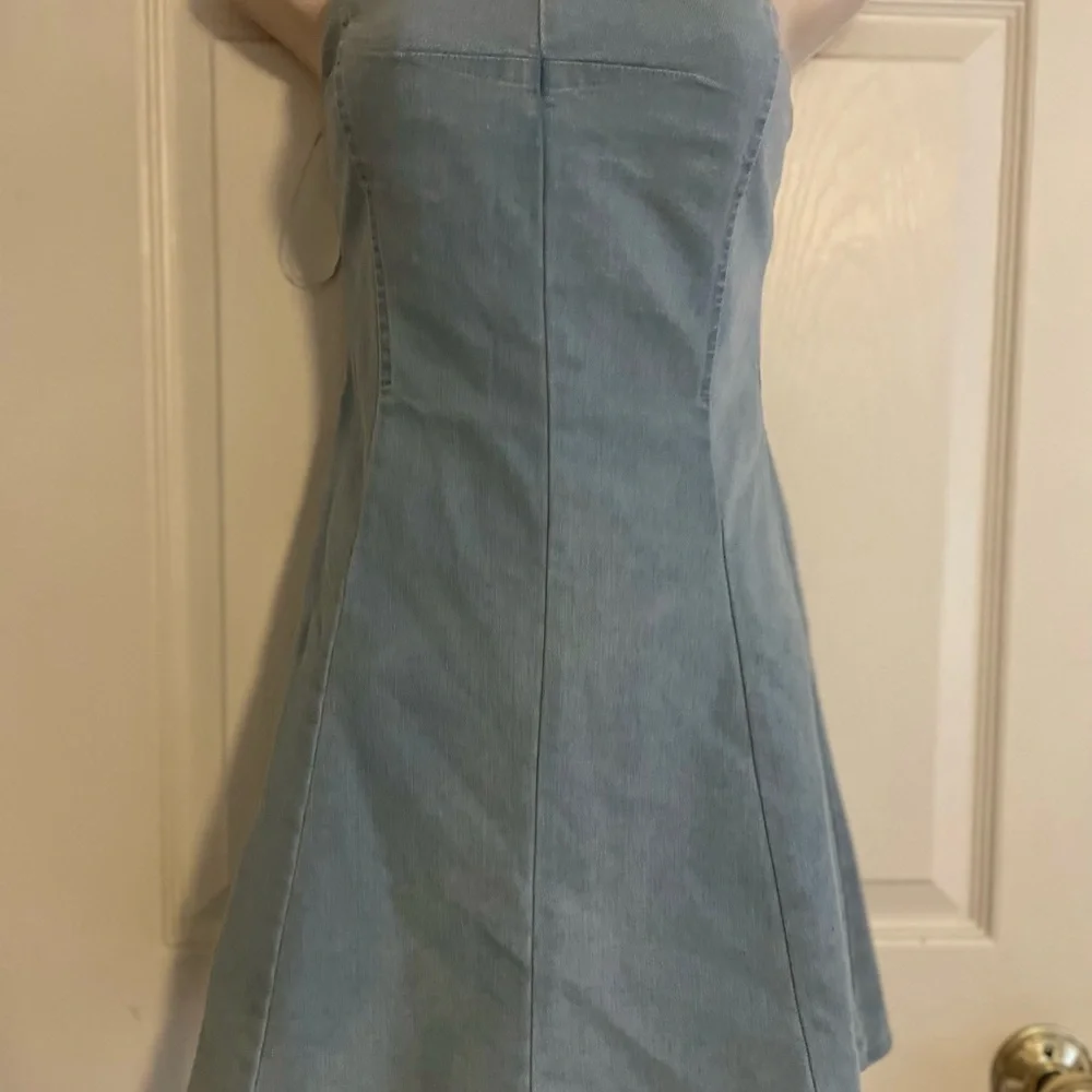 Lulu's Strapless Light Blue Dress - Picture 2 of 4